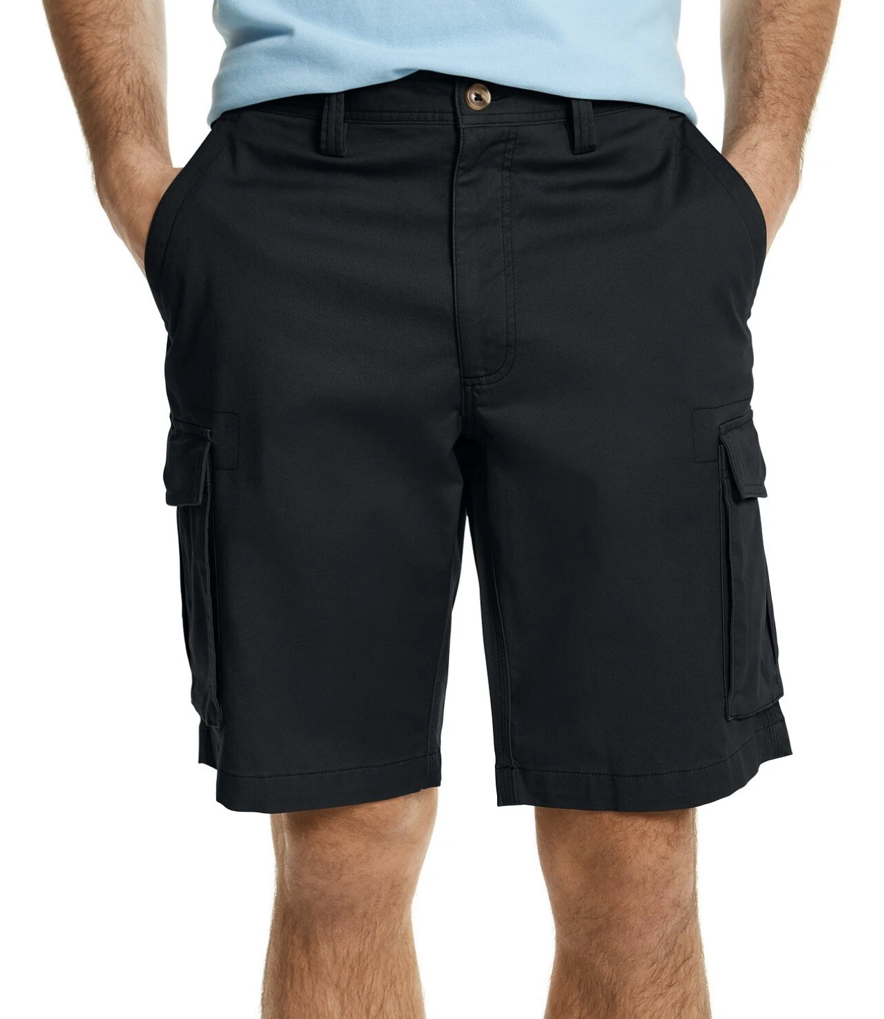 Club Room Men’s Stretch Cargo Shorts Black Size 40