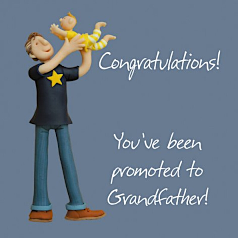 P-PR ドロー・エンハンス(congratulationカード) Promoted to Grandfather New Baby Grandson Grandad