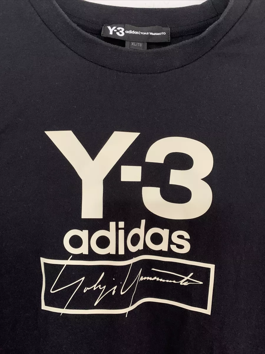 Y-3 adidas YOHJI YAMAMOTO Big Front Logo Oversized T-Shirt Size XL 