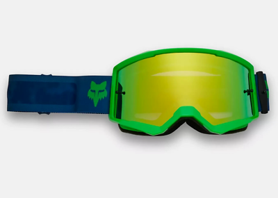 New Fox MX ATV Goggle Main Taunt Spark Navy Green with Mirror
