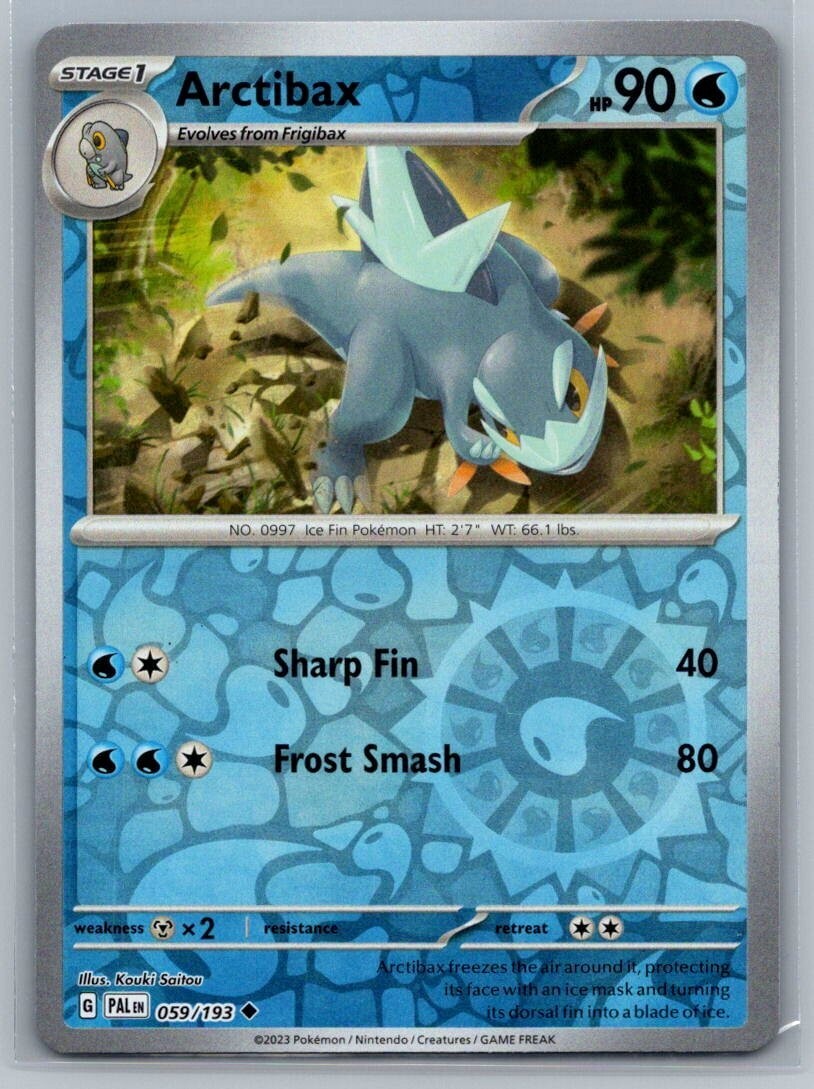 Arctibax 59/193 Paldea Evolved Uncommon Reverse Holo Pokémon TCG 2023