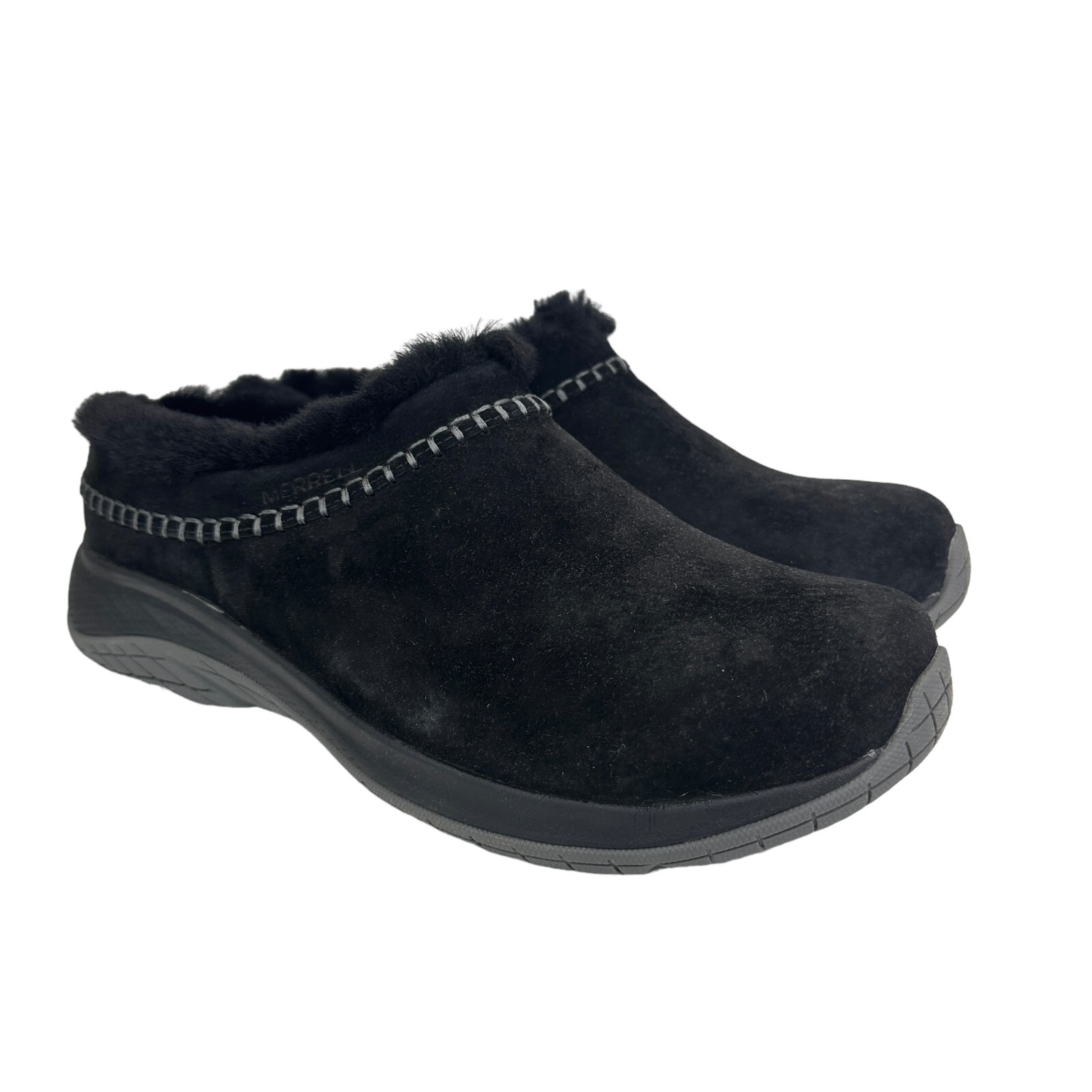 Zoccoli comodi Merrell Encore Ice 5 donna neri foderati in camoscio taglia 10