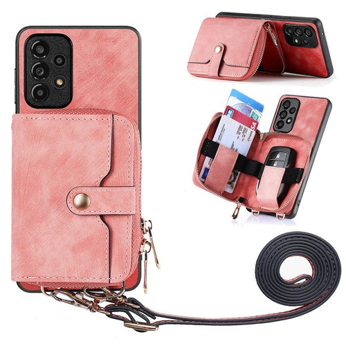 For Samsung Galaxy A15/A05/A35/A14/A54 Crossbody Card Wallet Case Zipper Purse - Picture 16 of 26