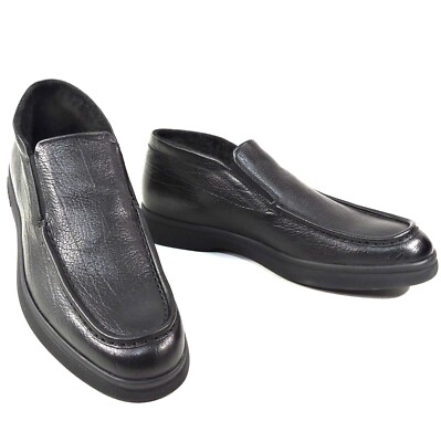 BALDININI ?? MEN\'S BLACK SOFT LEATHER COMFORT WINTER LOAFERS BALDININI ?? MEN main image 4