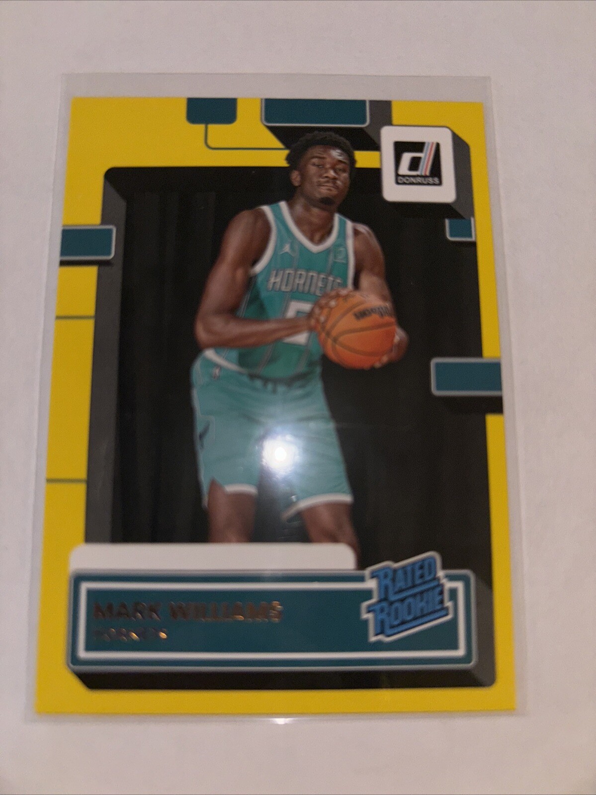 2022-23 Panini Donruss - Rated Rookie Yellow Flood #215 Mark Williams (RC)