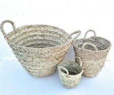 Coffa siciliana Borsa In Palma Nana 100% intrecciata a mano 