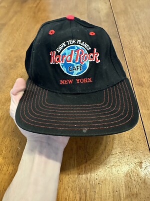 Vintage Hard Rock Cafe New York Hat Cap Black Red Small | eBay