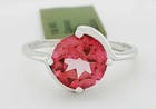 GENUINE 2.78 Cts PINK SAPPHIRE SOLITAIRE RING 10K WHITE GOLD - Free Certificate