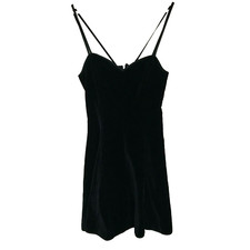 Principles Black Velvet Evening Dress Size 10 UK  Soft Boned Flare Knee Length