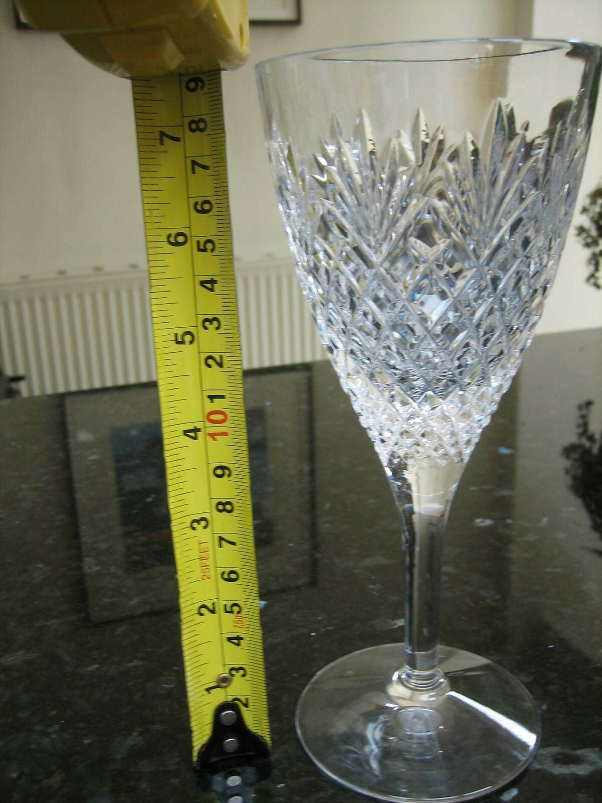 STUART CRYSTAL LARGE WINE GLASSES GOBLETS 7 1/2" x6 SIGNED EX.CON eBay