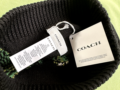 COACH REXY KNIT BEANIE:NWT BLACK/MULTI CO105 | eBay display picture 1