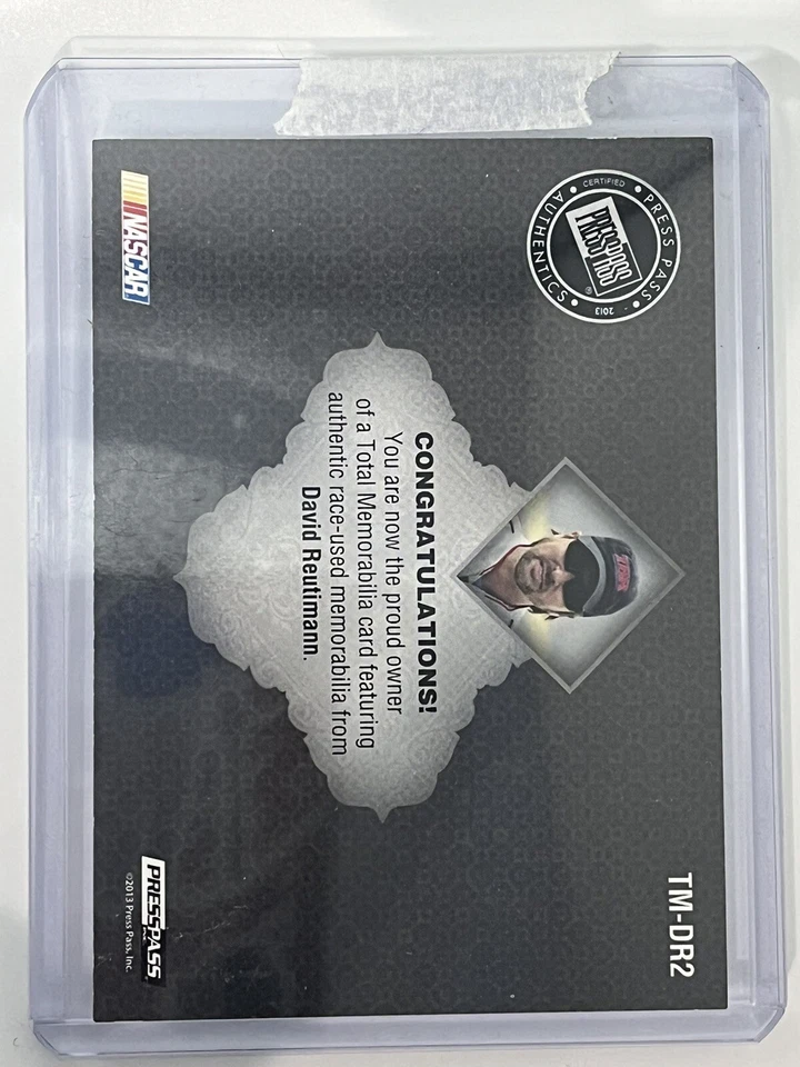 /199 David Reutimann #TM-DR2 2013 Press Pass Total Memorabilia Dual Gold - Image 2 of 4