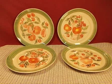 Essential Home Dinnerware Apple Allure Set of 4 Salad Plates 7 1/8"