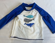 Cat Jack 3-6 mo Rash Guard Swim Shirt Top Whales Long Sleeve