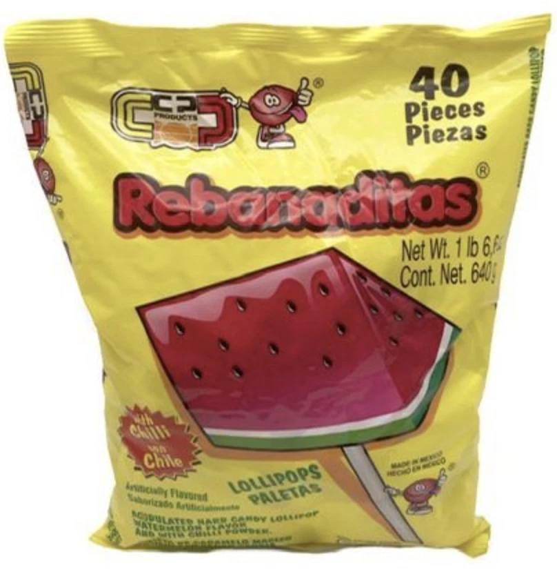Mexican Candy Rebanaditas Watermelon Flavored Lollipops, 56 OFF