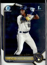 2022 Bowman #BCP-88 Hendry Mendez Chrome Prospects Milwaukee Brewers 1st