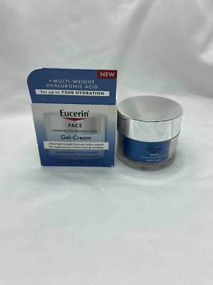 NEW Eucerin Immersive Hydration Gel Cream Hyaluronic Acid 1.7 oz Sealed Box