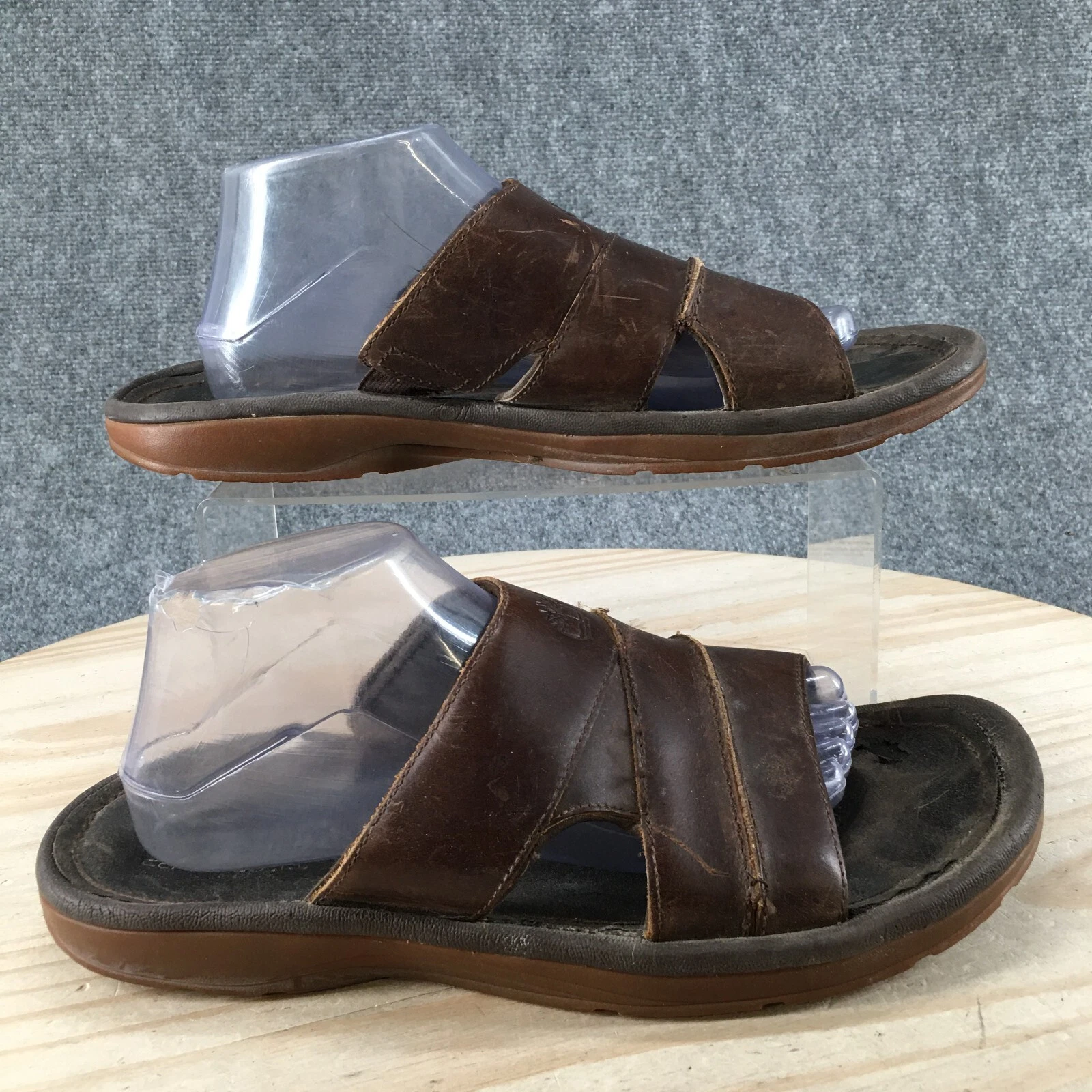 Sandali Timberland da uomo 10 Earthkeepers punta aperta piatti casual marrone