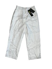 Vintage NEW Ralph Lauren Match Pants White NWT 129 Linen Petite 2P Lined Baggy