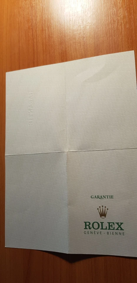 Rolex Garantía Papel Blanc Francés 1972 ref 572.01.300 Foto 3 de 3