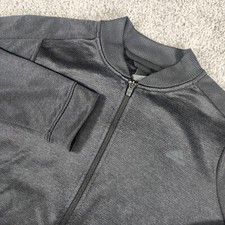 Adidas Jacket Womens Large Climawarm Full Zip Black Varsity Bomber Essentials