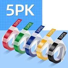 3D Plastic Embossing Label Tape Refill 9mm for DYMO 12965 1610 Motex Label Maker