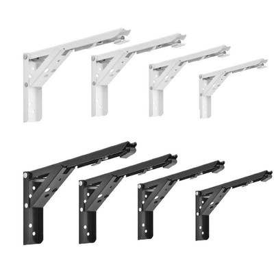 2pcs Triangle Folding Bracket Adjustable Wall Mounted Table Shelf