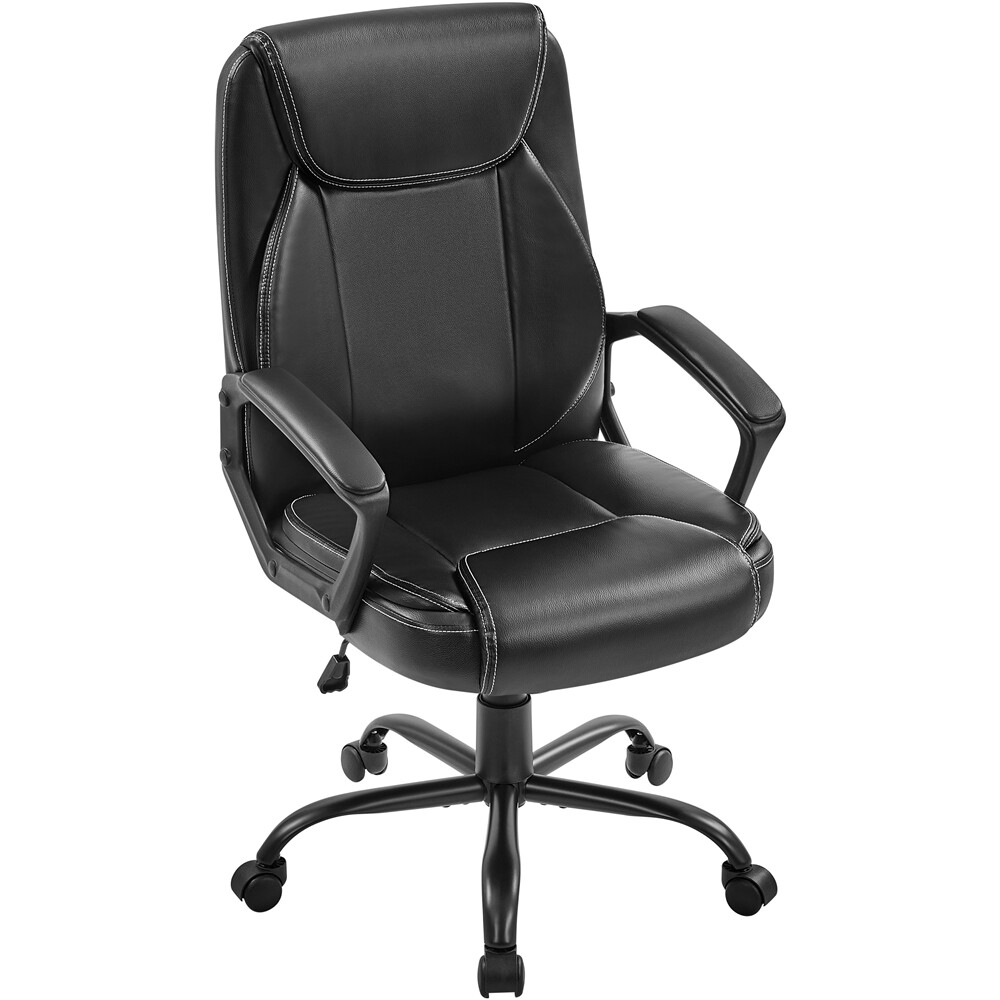 PU Leather High Back Office Chair Comfortable Computer Desk Chair w/Metal Base eBay