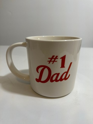 Parker Lane Stoneware Number 1 Dad Mug, Cream, 16oz - NEW - Picture 2 of 4