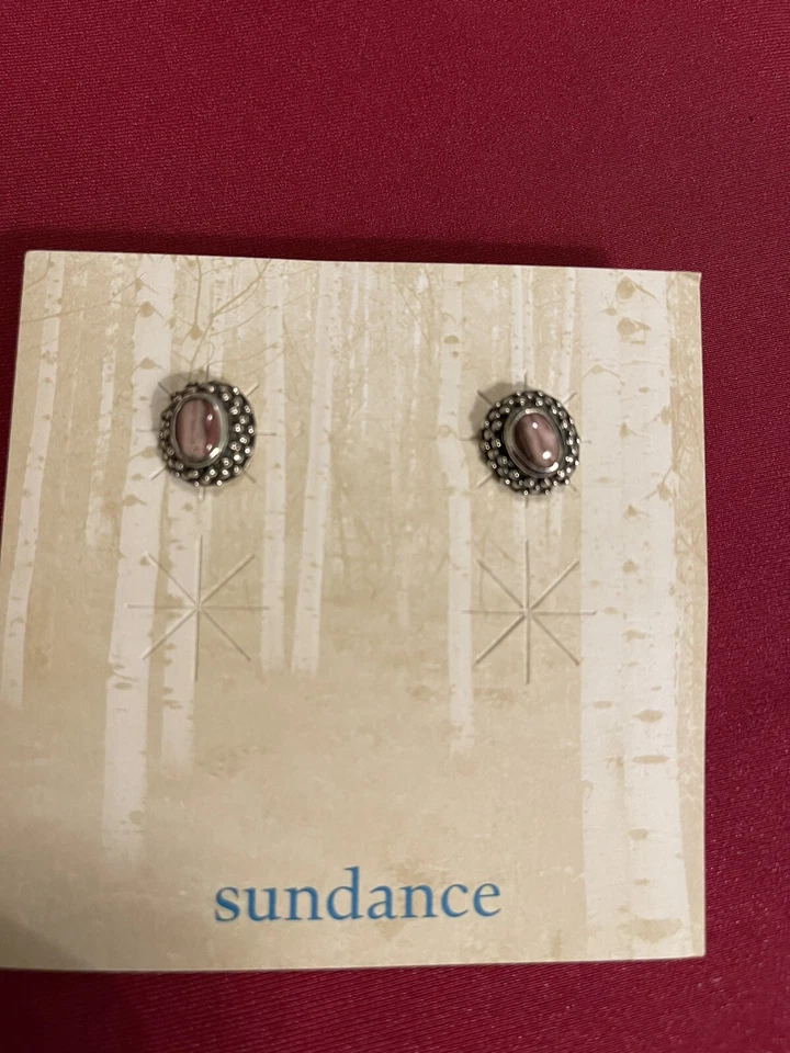 SUNDANCE 目录纯银红宝石芽耳环,全新带标签,118 美元 — 第 4/4 张图片