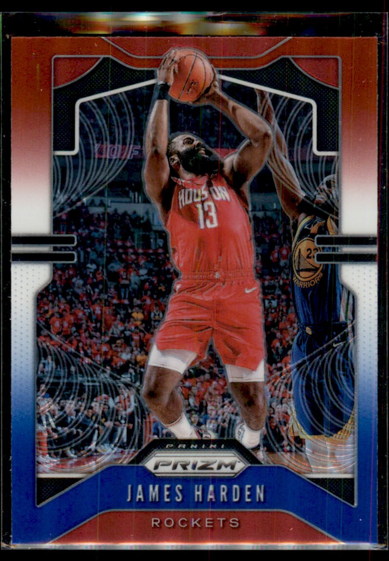 2019-20 Panini Prizm Red White Blue James Harden #107