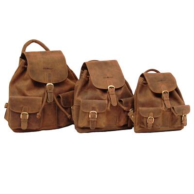 Greenburry Vintage 1711 Leder Rucksack Daypack Backpack