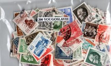 Lot 200 timbres de Yougoslavie