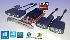 Dell XPS 8000 8100 8300 8500 8700 8900 AMD FirePro Quad 4 Monitor VGA Video Card