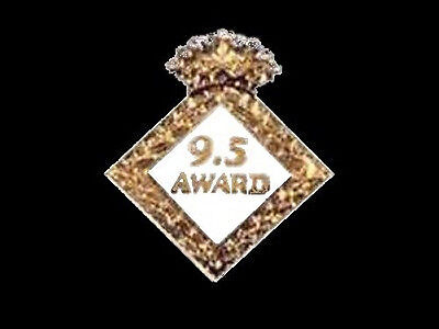 With Crystal In Crown 9.0 Vault Gymnastics Award Lapel Pin CONGRATULATIONS!
