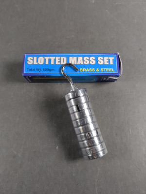 Slotted Mass Set with Hanger Brass & Steel Total Weight 500g Radical Measurement