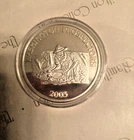 2005 Washington Prospector 1 oz.troy .999 silver round with capsule. Rare.