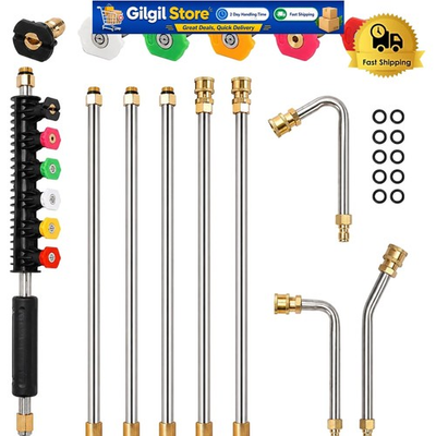 #ad Complete Pressure Washer Extension Set: 9 Wands 4000 PSI for Ultimate Cleaning $46.49