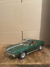 1968 Green W White Stripe Amx By Ertl 118 Diecast