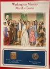 1937 Washington Quarter, with commemorative stamp and display card