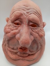 Vtg. Latex Rubber Halloween Mask Old Man Face Made in Malaysia Yr