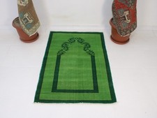 3x4 Green Accent Rug, Handmade Turkish Rug, Minimalist  Rug, 2.8x4.3 Ft