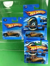 Lot Of 3 Hot Wheels 1932 Bugatti Type 50 W/ Variations 2 Short Cards Gold/Copper