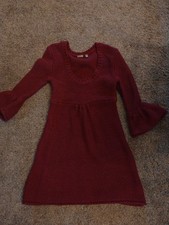 Halogen Girls Size L Wool Blend Dress Knit Color Wine