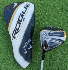 LH Callaway Rogue ST Triple Diamond LS 9° Driver Atmos Tour Stiff Graphite Shaft
