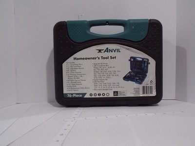Anvil 76-Piece Homeowner s Tool Set with Carry Case   Complete Kit Used