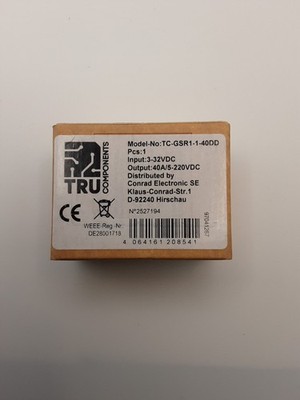 TRU COMPONENTS Halbleiterrelais TC-GSR-1-40DD 40 A Schaltspannung (max.): 220...