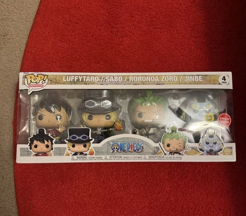Funko Pop! Animation One Piece Luffytaro Sabo Zoro Jinbe GameStop 4-Pack