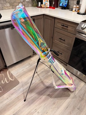 KVV Lightweight Sunday Golf Stand Bag, Holographic Fashion Pitch & Putt Golf Bag