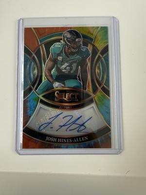 2025 Panini Select - Signatures Josh Hines-Allen #SP-JHN Maroon Prizm /75 (AU)